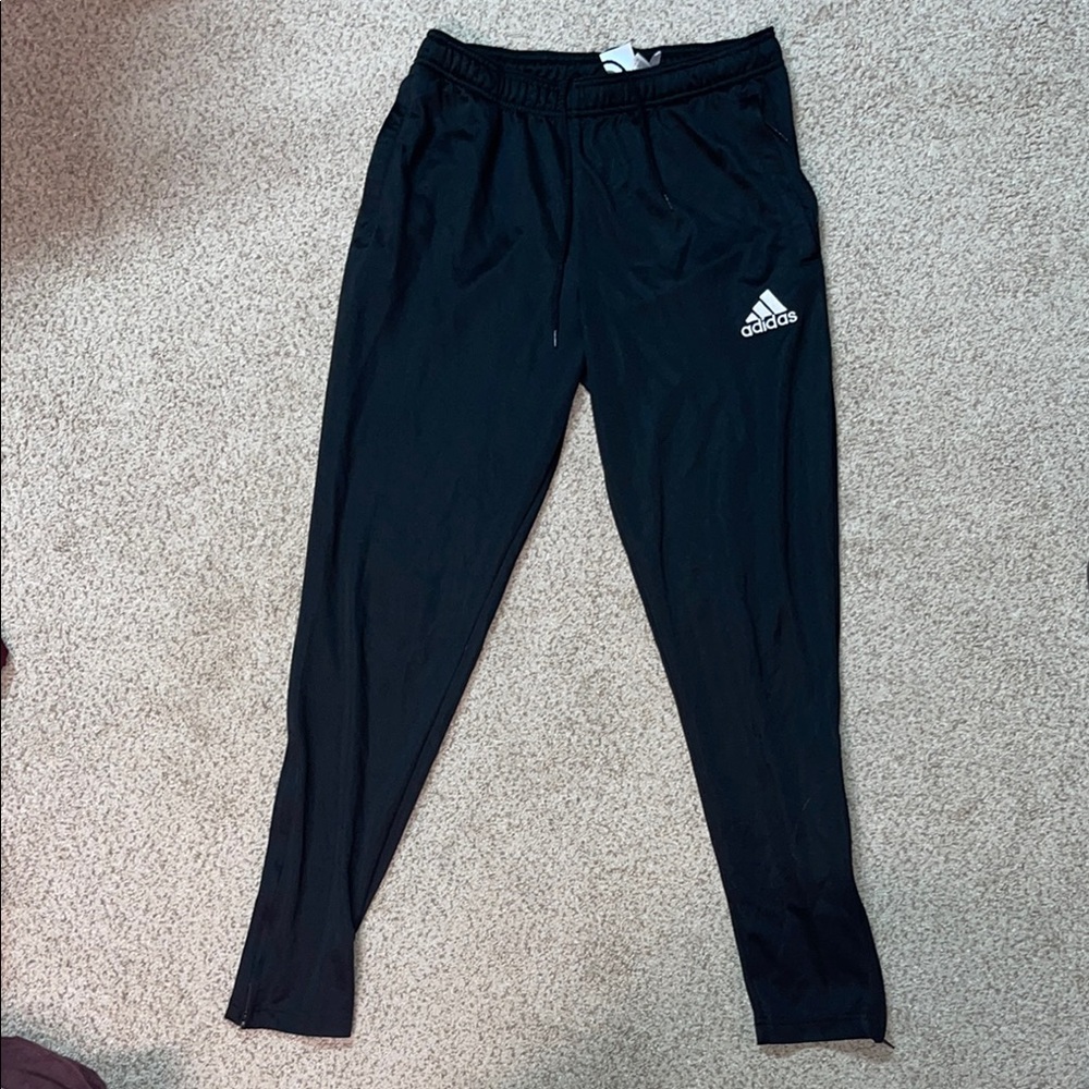 Adidas Women's Black Training Pants with White Logo